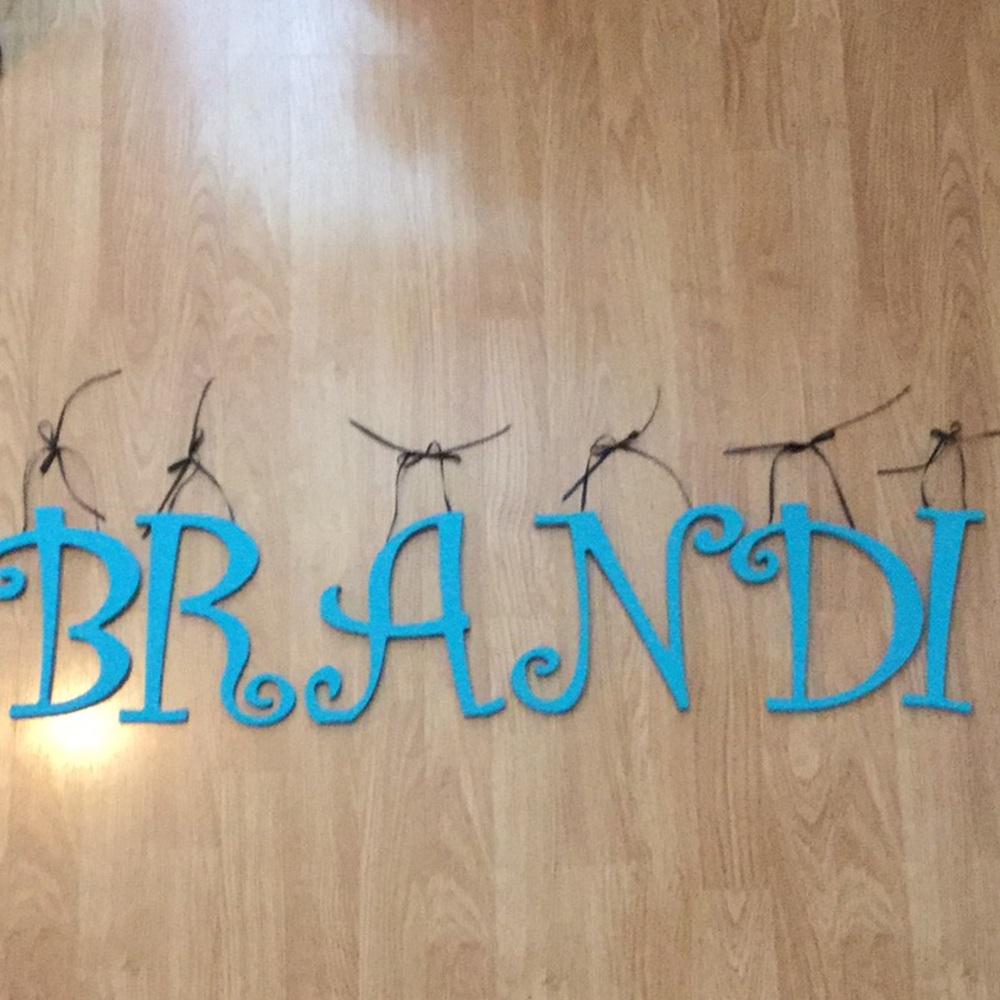 8" Curly-Q letters